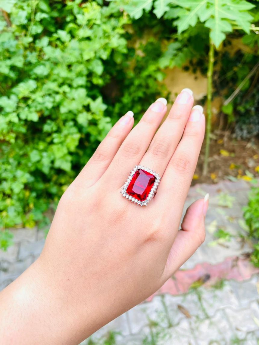 Single Stone Ruby Ring Sajana By Shagun