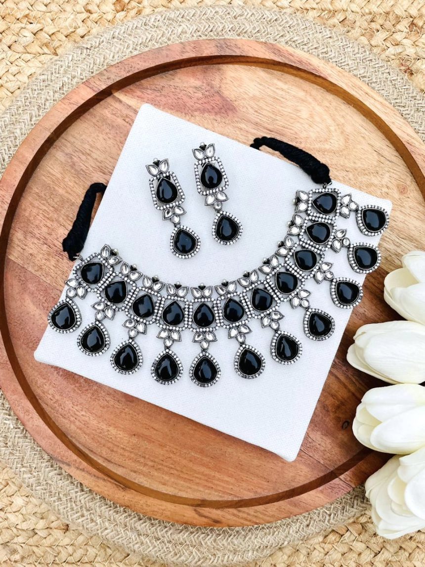 Black Ad Necklace Sajana By Shagun