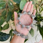 Oxidised kadhe pair round design