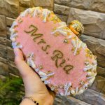 Baby pink clutch