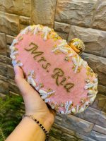 Baby pink clutch