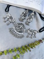 Oxidised choker set
