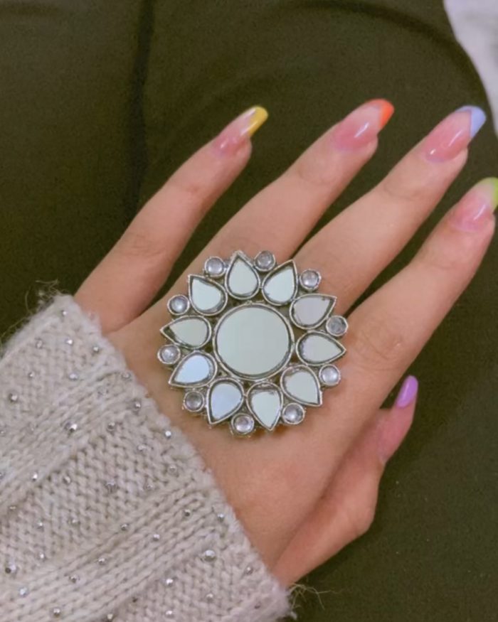 Flower mirror ring - Image 2