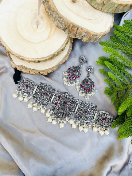 Pahal choker set Ruby