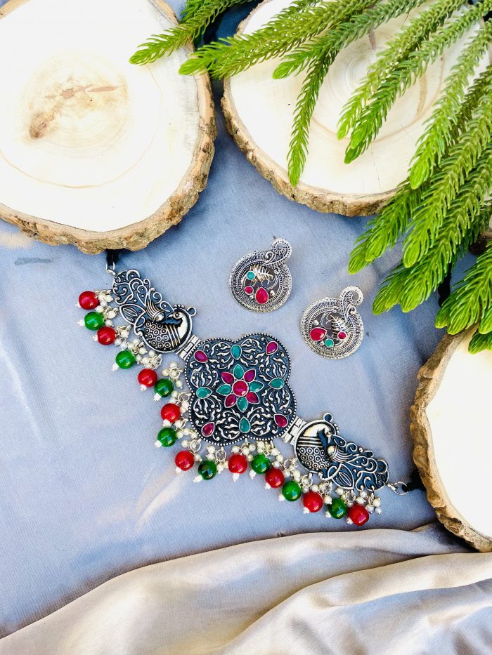 Sajani Choker set Ruby - Image 4