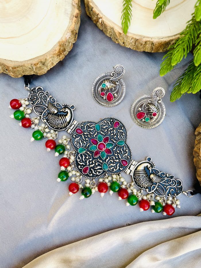 Sajani Choker set Ruby - Image 3