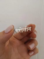 Name necklace hindi font