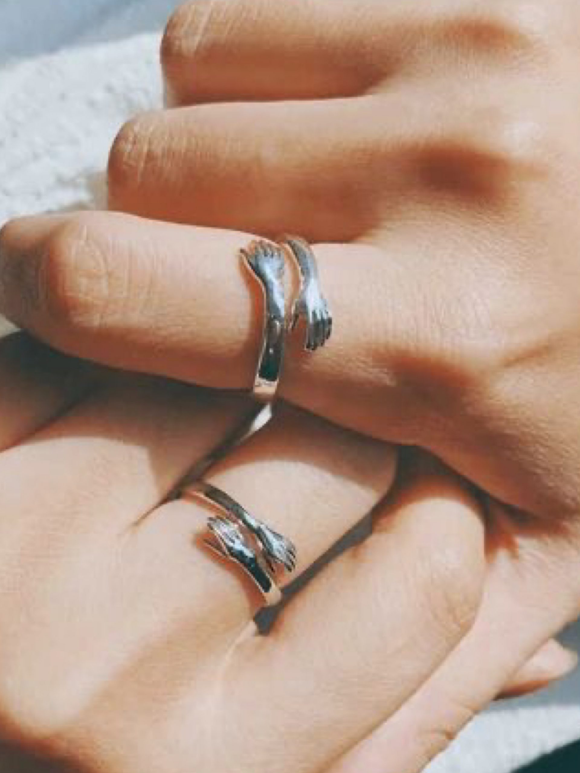 Hug Shape 925 Sterling Silver Bypass Ring – KesleyBoutique