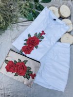 Rose white pant Suit
