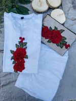 Rose white pant Suit - Image 2