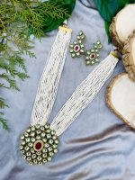 Aaru long kundan necklace