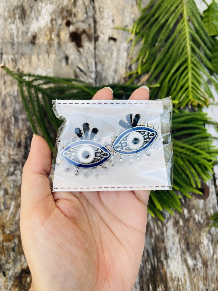 Evil eye oxidised Earrings - Image 4