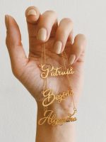 Name necklace golden