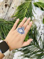 Evil eye oxidised Ring - Image 3