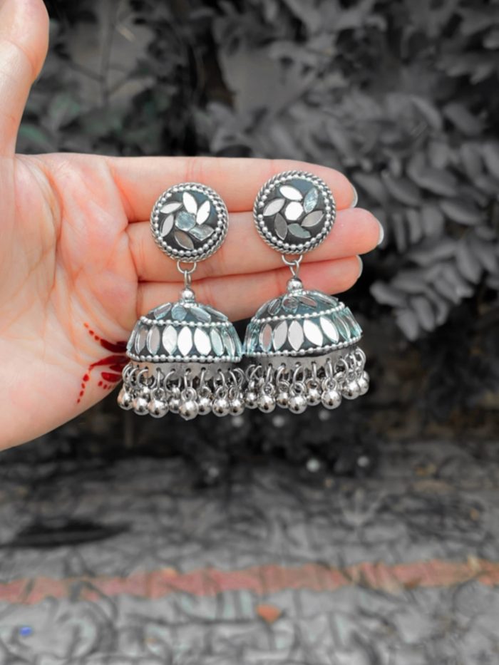 Mirror jhumka Earrings - Image 1
