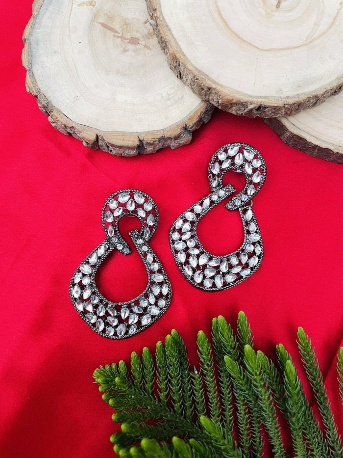 Lopa earrings (gold,black) - Image 2