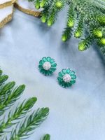 Vishu Ad earrings green - Image 2