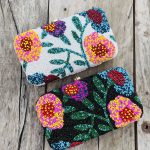Floral bead clutch
