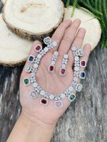 Multi American Diamond necklace