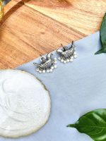 Peacock brass earrings - Image 2
