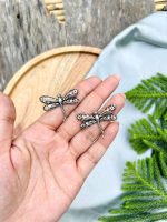 Blowflies brass earrings
