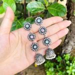 Kalpana brass long earrings