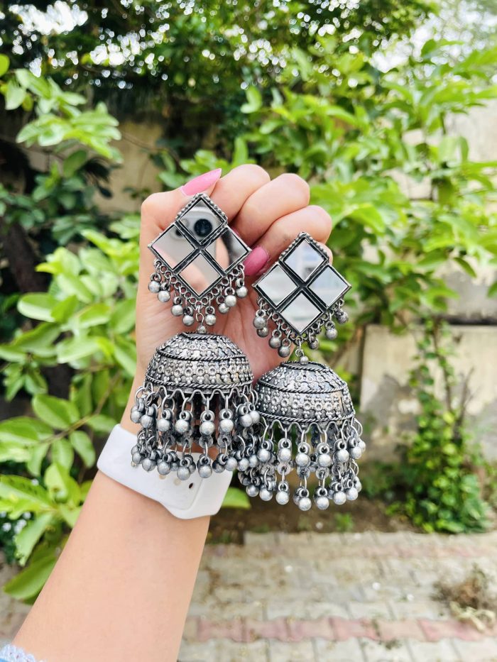 Harmeet mirror jhumka - Image 1
