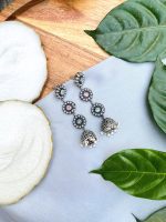 Kalpana brass long earrings - Image 2