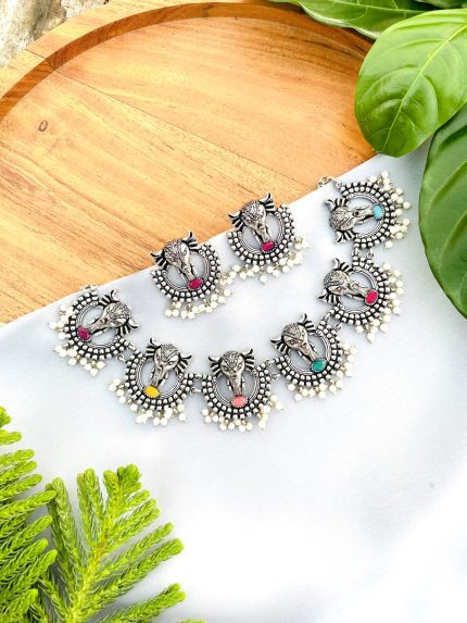 Ganesha brass necklace