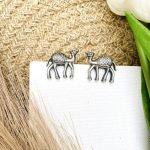 Camel brass earrings
