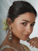 Alia bhatt brass earrings