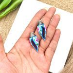 Shell hand painted earrings