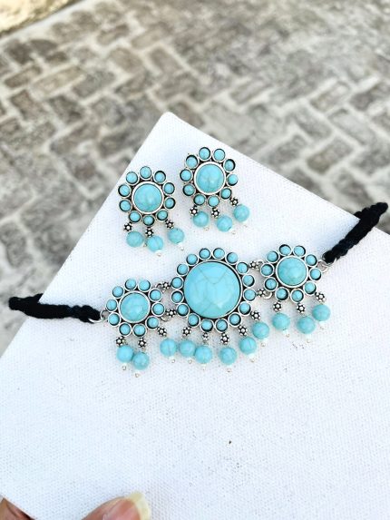 Anjum choker turquoise