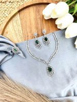American diamond necklace with Ring - Image 3