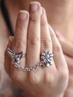 2 pattern brass ring - Image 2
