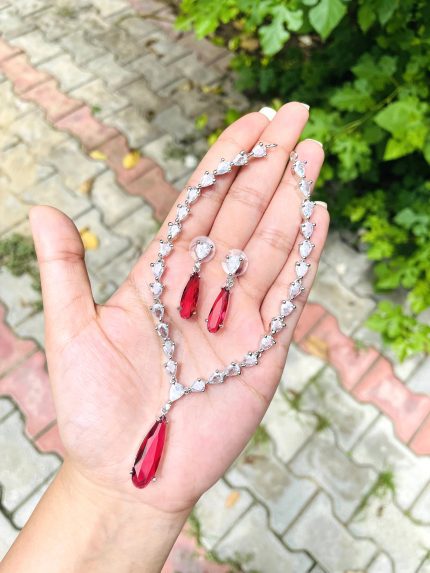 Liza Ad necklace Ruby