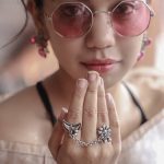 2 pattern brass ring
