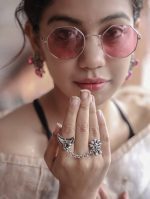 2 pattern brass ring