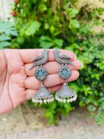 Bird brass jhumka - Image 2