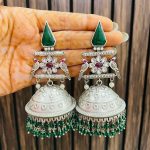Triangle peacock Brass Earrings