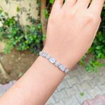 Square stone ad bracelet