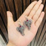 kumbhi brass earrings