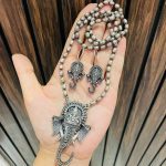 Ganesha brass long necklace