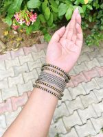Dual tone bangles set (10 bangles)