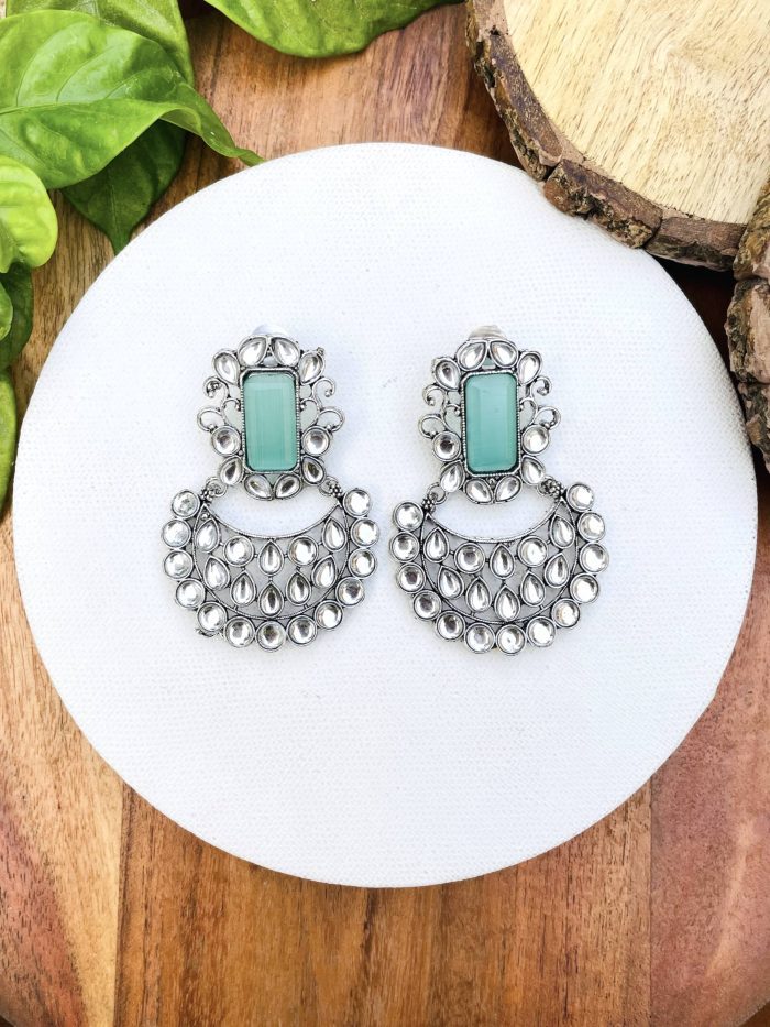 Duglal Brass earrings mint - Image 1