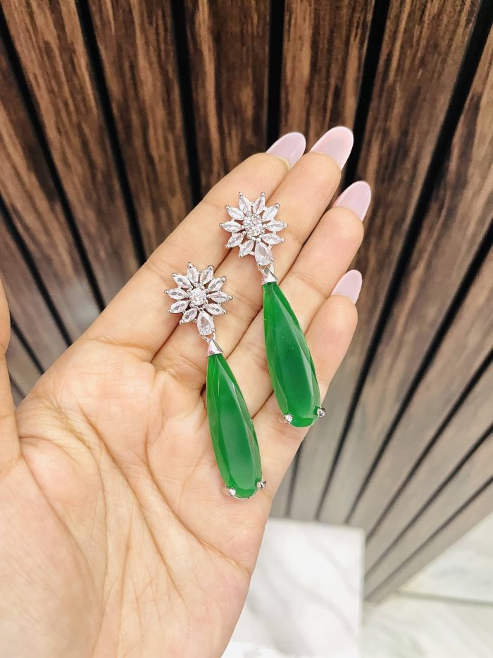 Big Green ad earrings - Image 1