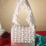 Pearl handbag beige