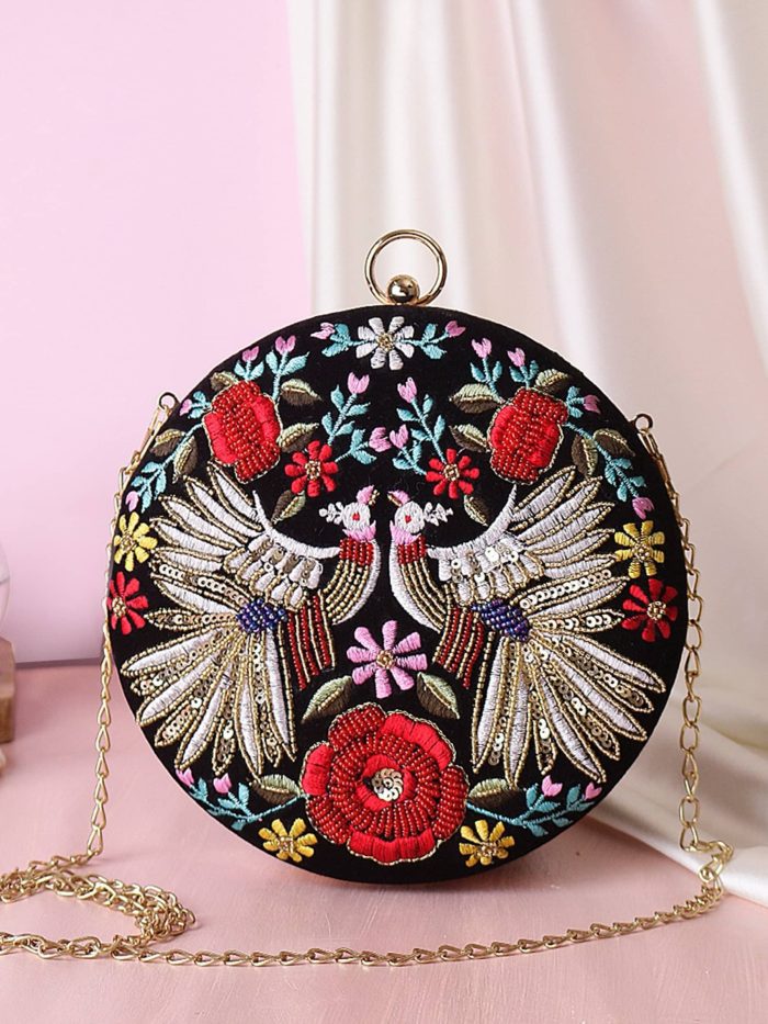 Circle peacock clutch - Image 1