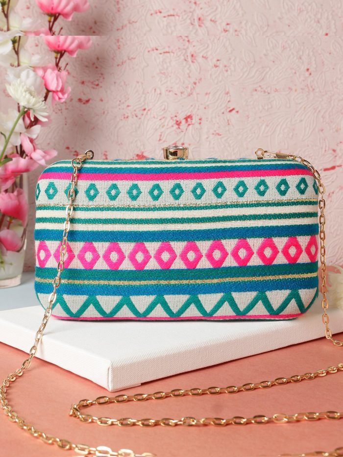Designer clutch stripe - Image 1