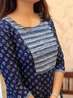 blue kurta pant set - Image 2